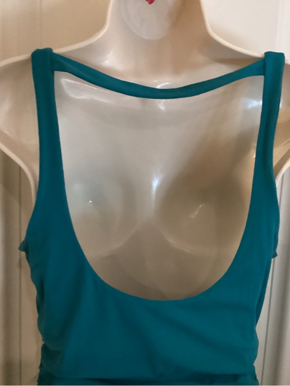 Susana Monaco Teal Ruched Tank Midi Dress - Picture 4 of 6